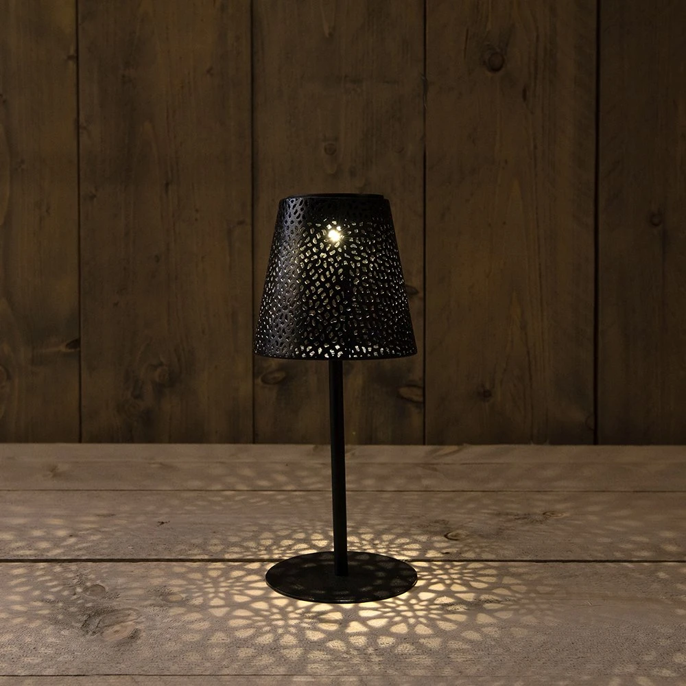 Anna's Collection Solar Tafellamp Metaal Zwart 12 X 12 X 28 Cm 1 Anna's Collection Solar Tafellamp Metaal Zwart 12 X 12 X 28 Cm