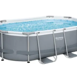 Bestway Zwembad Power Steel Set Ovaal Grijs 305