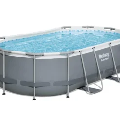 Bestway Zwembad Power Steel Set Ovaal Grijs 427