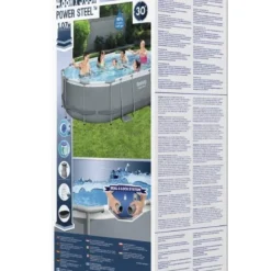 Bestway Zwembad Power Steel Set Ovaal Grijs 488 -Tuin Diep Verkoop bestway zwembad power steel set ovaal grijs 488 589x1000 628252994febb l