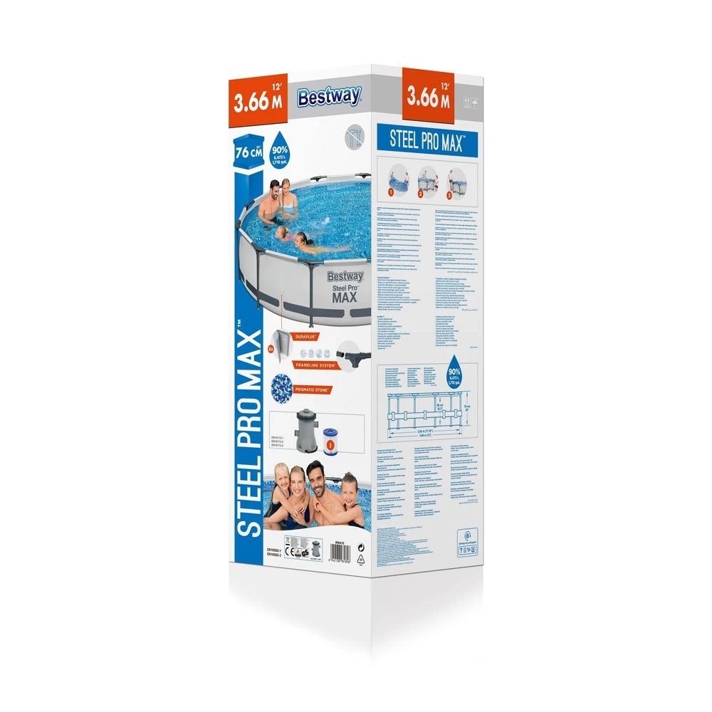 Bestway Zwembad Steel Pro Max Set Rond 366 4 Bestway Zwembad Steel Pro Max Set Rond 366 - Afbeelding 4