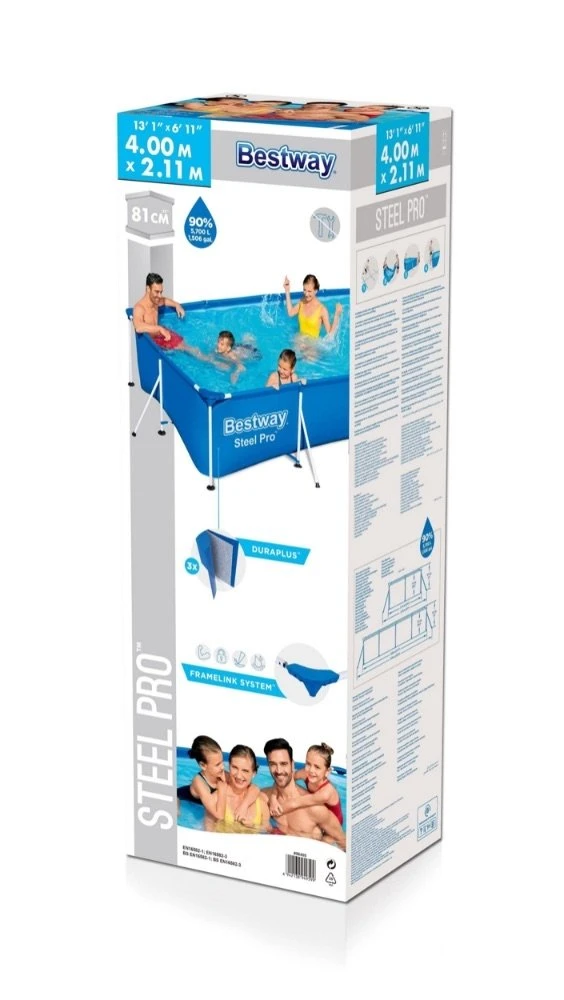 Bestway Zwembad Steel Pro Rechthoek 400 5 Bestway Zwembad Steel Pro Rechthoek 400 - Afbeelding 5