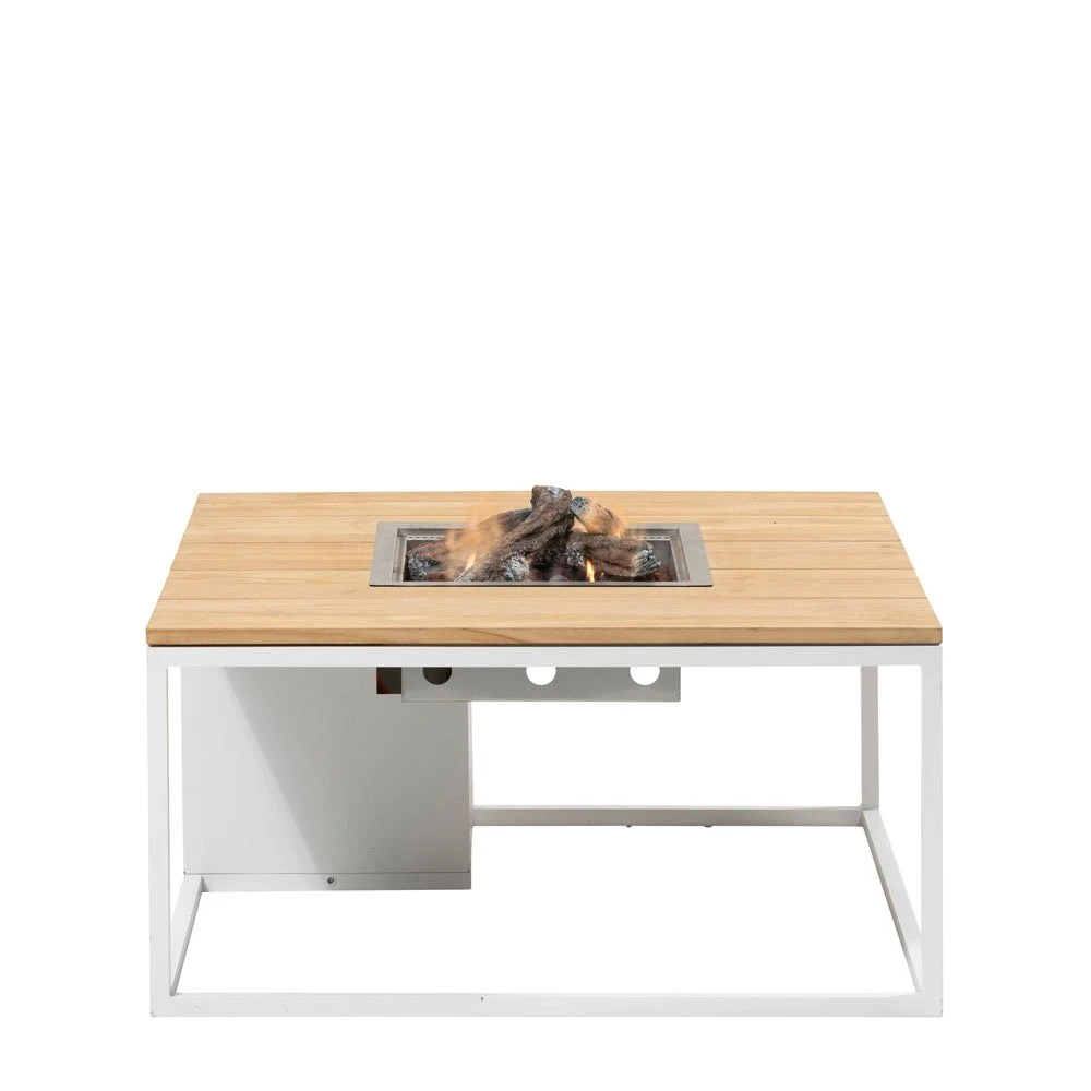 COSILOFT 100x100x47 White/ Teak Top 2 COSILOFT 100x100x47 White/ Teak Top - Afbeelding 2