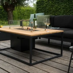 COSILOFT 120x80x47 Black /Teak -Tuin Diep Verkoop cosi fires cosiloft 120 black frame teak top 1000x667 620e4246cd6be l