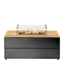 COSIPURE 120x80x48 Antracite /teak Top -Tuin Diep Verkoop cosi fires cosipure 120 black frame teak top 1000x1000 620e4259ac817 l