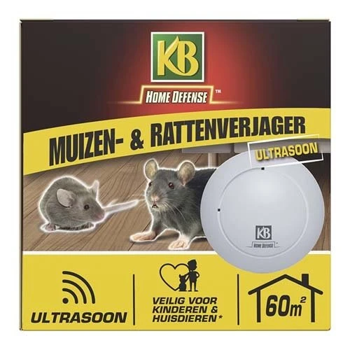KB Muizenverjager En Rattenverjager Ultrasoon 60m² 1 KB Muizenverjager En Rattenverjager Ultrasoon 60m²