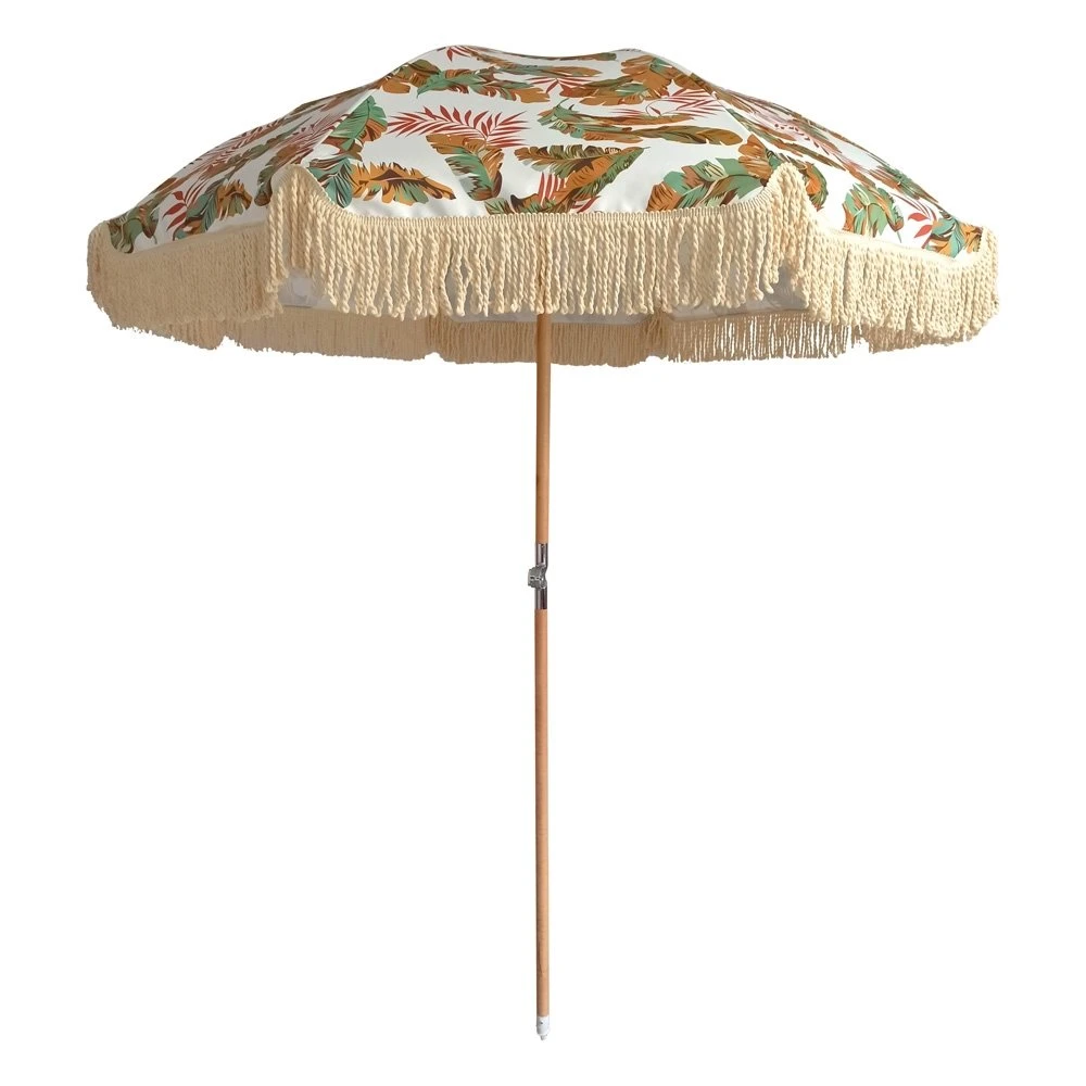 Middenstokparasol IBIZA Leaves - Ø 180 X 200 Cm 1 Middenstokparasol IBIZA Leaves - Ø 180 X 200 Cm