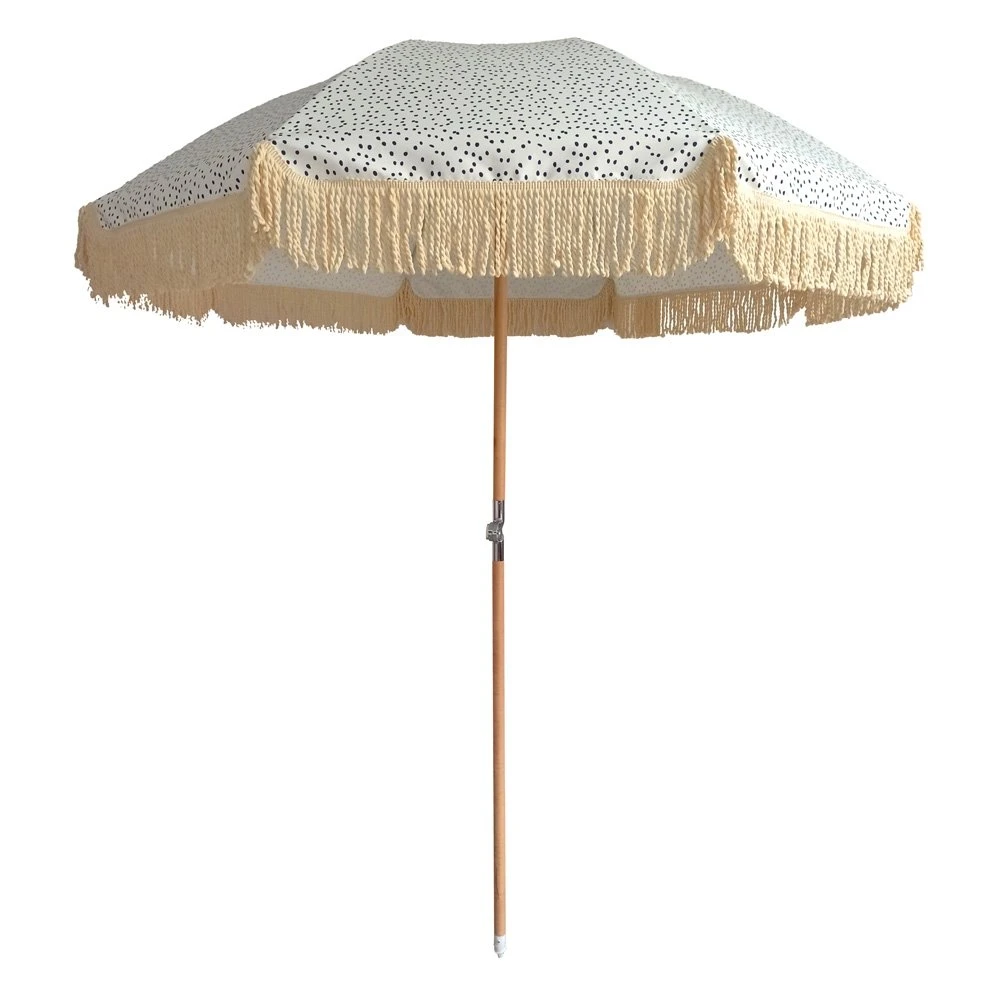 Middenstokparasol IBIZA Spotted White - Ø 180 X 200 Cm 1 Middenstokparasol IBIZA Spotted White - Ø 180 X 200 Cm