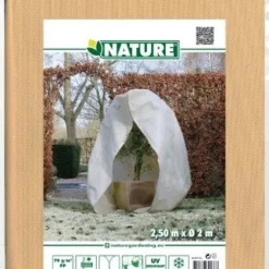 Nature Winterafdekhoes Met Rits Beige Ø200cmx2,50m 70 G/m²