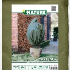 Nature Winterafdekhoes Met Rits Groen Ø150cmx2m 70 G/m²