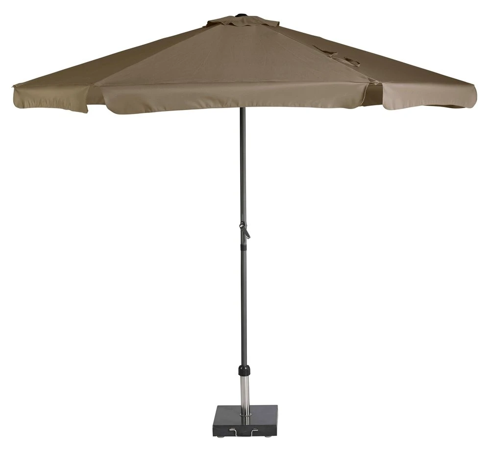 Platinum Middenstokparasol Antigua Volant Ø 300 Cm Taupe 1 Platinum Middenstokparasol Antigua Volant Ø 300 Cm Taupe