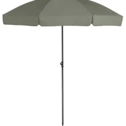 Platinum Middenstokparasol Aruba Volant Ø 200 Cm Olijfgroen