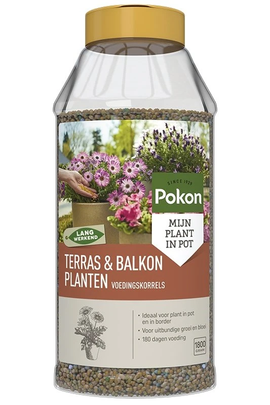 Pokon Terras & Balkon Planten Voedingskorrels 1800g 1 Pokon Terras & Balkon Planten Voedingskorrels 1800g