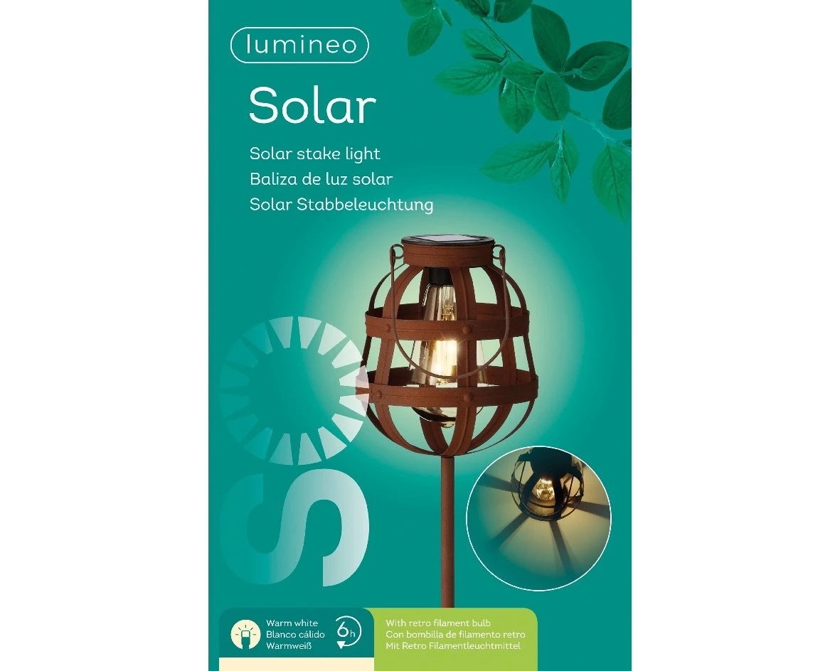 Lumineo Solar Steker Rustiek Bruin 3 Lumineo Solar Steker Rustiek Bruin - Afbeelding 3