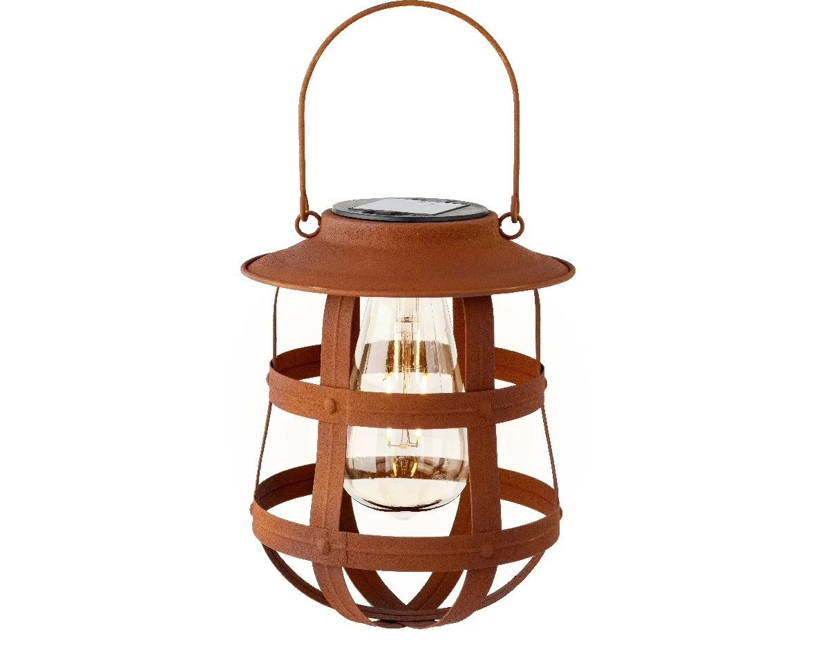 Lumineo Solar Lantaarn Rustiek Bruin - Ø 19 Cm 1 Lumineo Solar Lantaarn Rustiek Bruin - Ø 19 Cm