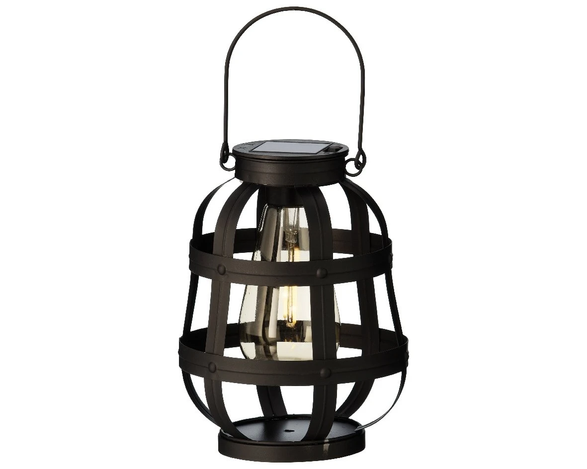 Lumineo Solar Lantaarn Zwart - Ø 14 Cm 1 Lumineo Solar Lantaarn Zwart - Ø 14 Cm