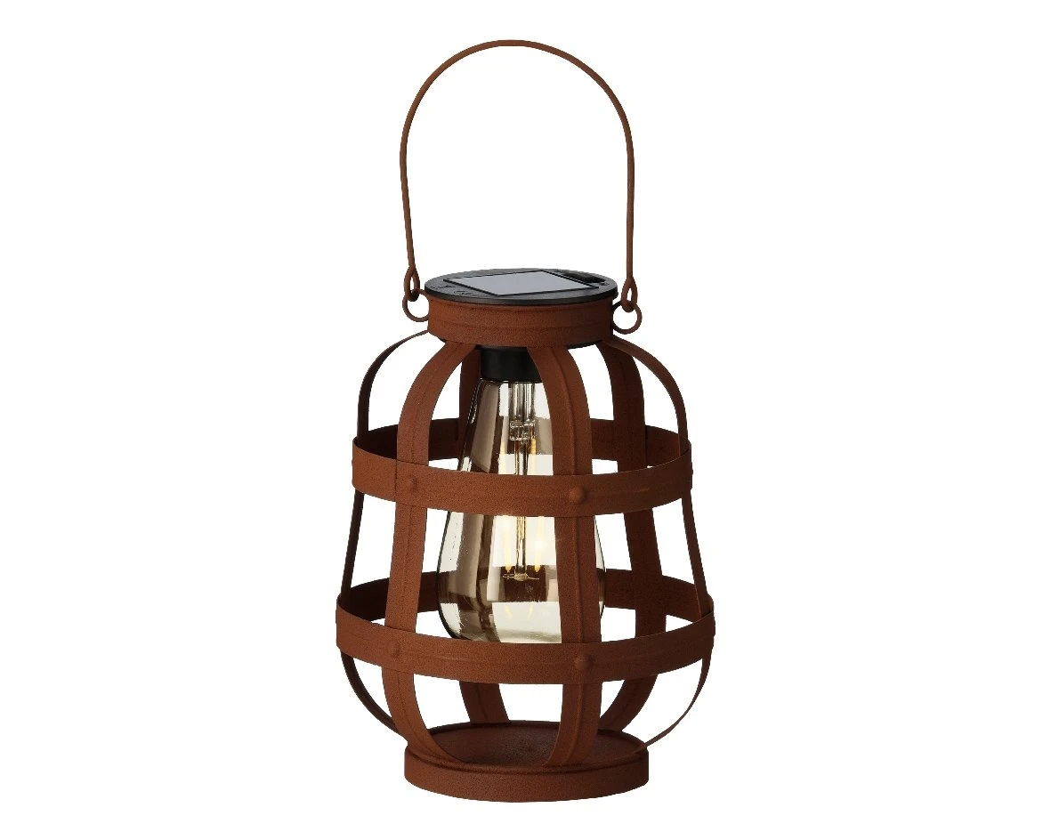 Lumineo Solar Lantaarn Rustiek Bruin - Ø 14 Cm 1 Lumineo Solar Lantaarn Rustiek Bruin - Ø 14 Cm