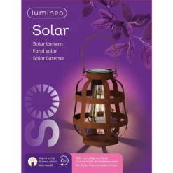 Lumineo Solar Lantaarn Rustiek Bruin - Ø 14 Cm 5 Lumineo Solar Lantaarn Rustiek Bruin - Ø 14 Cm -Tuin Diep Verkoop product 1181x944 62581205adea4 l