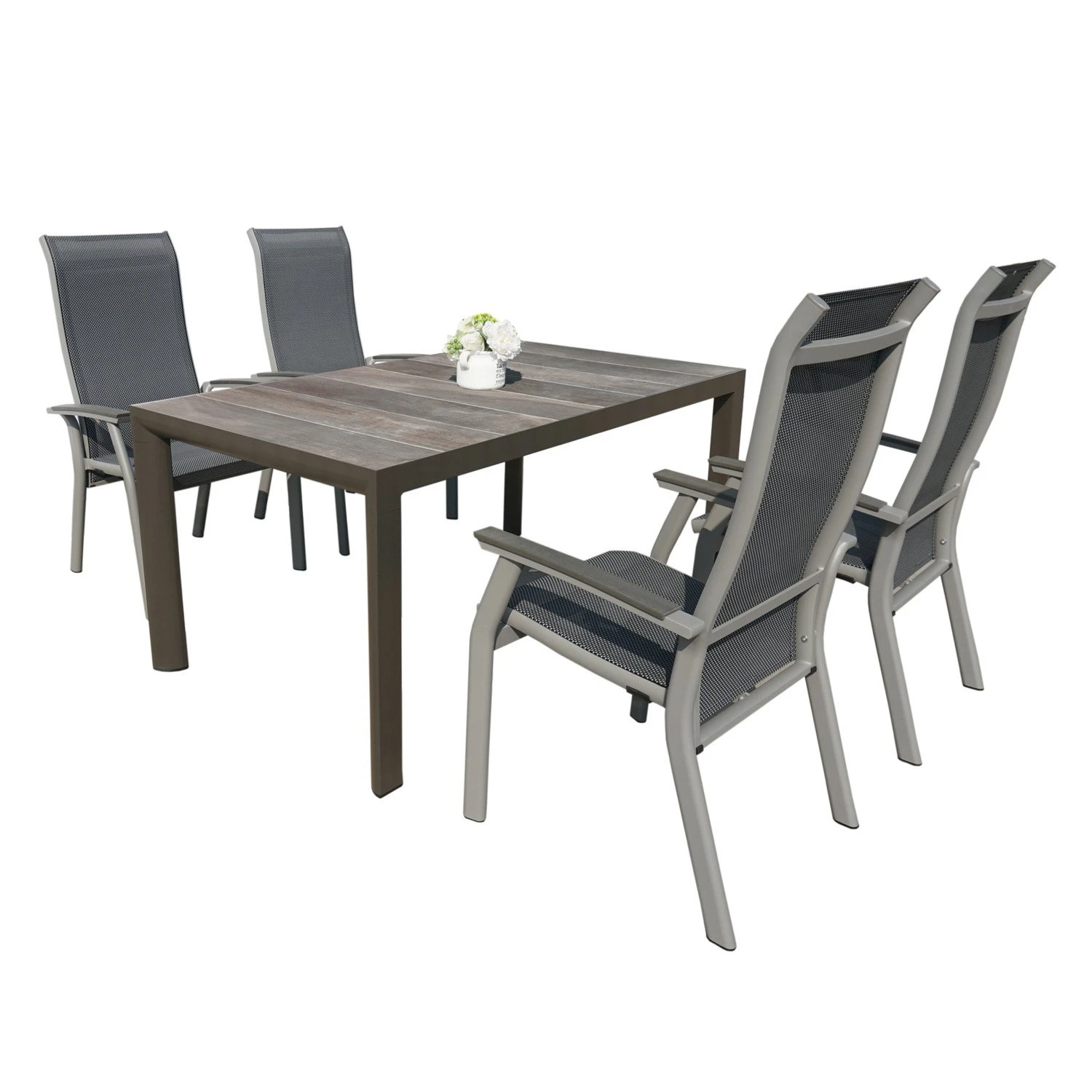 Royal Seasons SEVILLA Dining Set Met 4 Stoelen 1 Royal Seasons SEVILLA Dining Set Met 4 Stoelen