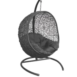 Royal Seasons VOGELNEST Deluxe Hangstoel Zwart